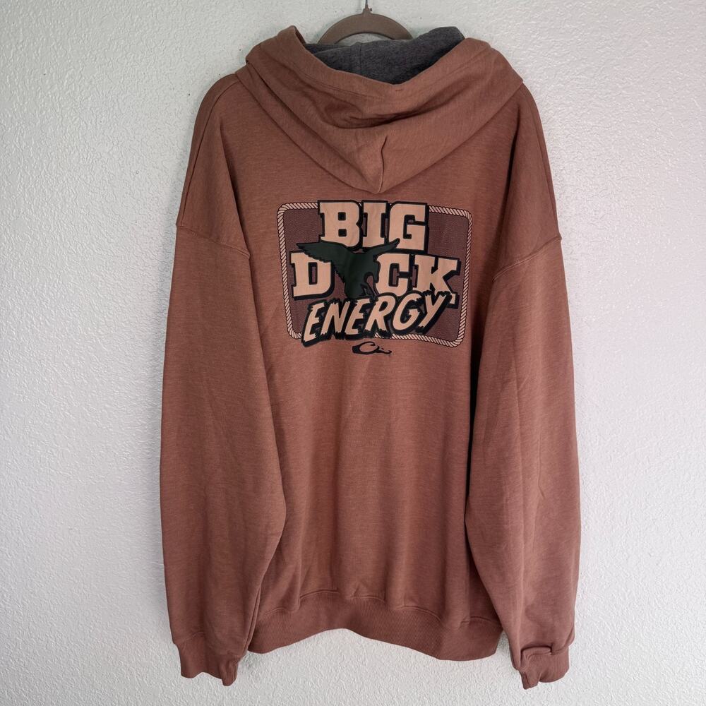 Drake Waterfowl Hoodie Men XXL Big Duck Energy Hunt Graphic Soft Sweater 2XL NEW